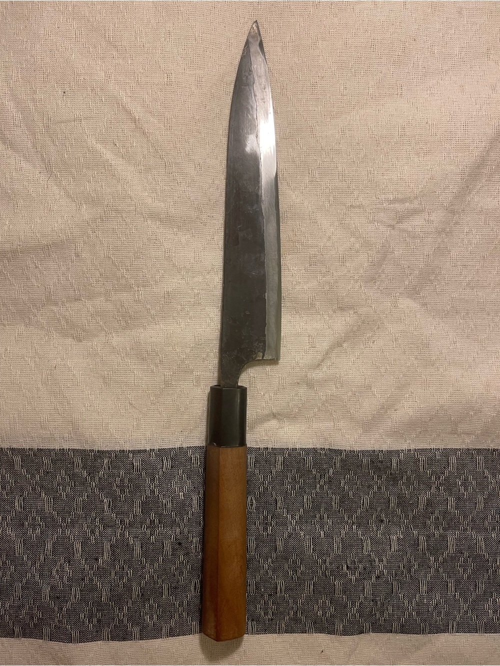 Japanese Sujihiki Yanagiba 180mm 柳筋引 Hon Tanegashima 本種子島 Kurouchi 黑打